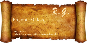 Rajner Gitta névjegykártya